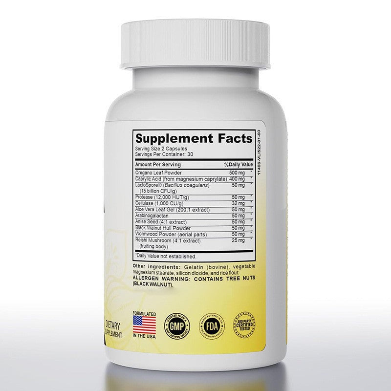 Candida Cleanse Supplement – 60 Capsules – Gut Health Support with Oregano, Caprylic Acid, Probiotics & Herbal Blend – Supports Digestive Balance & Detox – Non-GMO, Made in USA