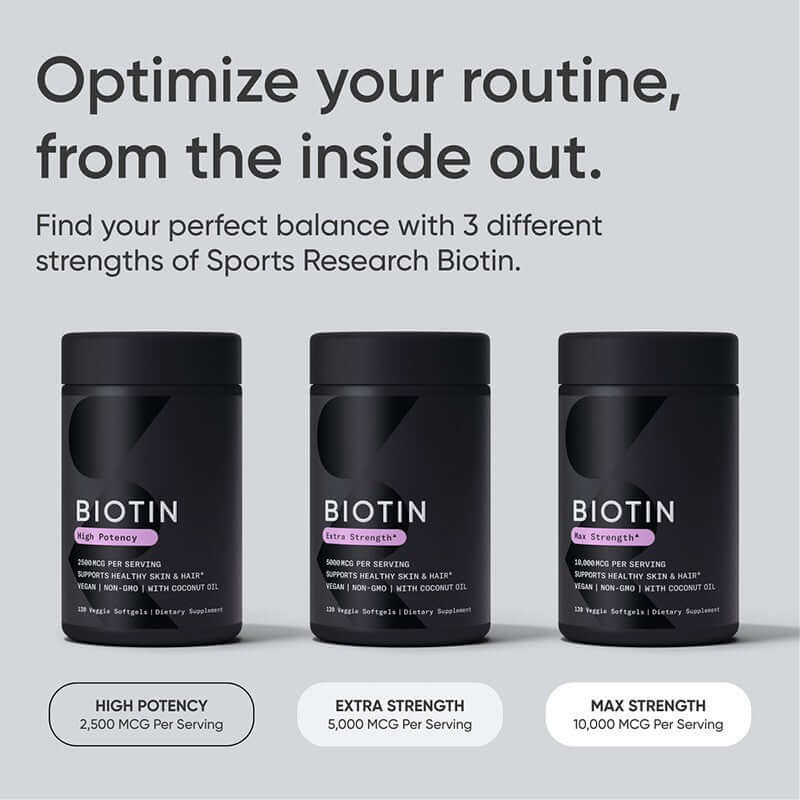 Biotin 5000mcg – Extra Strength – Hair, Skin & Nail Support