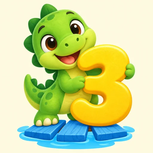 Sum Sprout icon with a green dinosaur and the number three