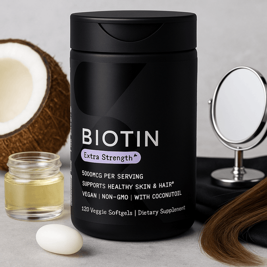 Biotin 5000mcg – Extra Strength – Hair, Skin & Nail Support