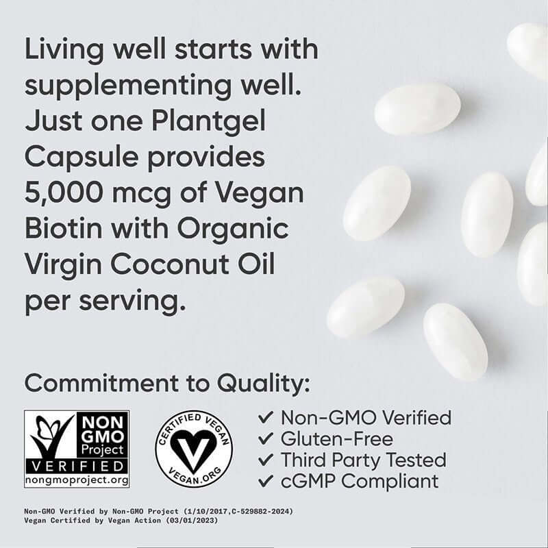 Biotin 5000mcg – Extra Strength – Hair, Skin & Nail Support