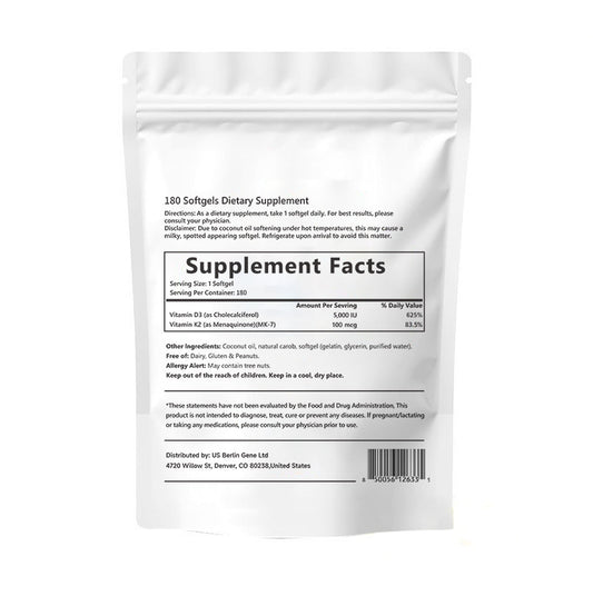 D3 + K2 Softgels Vitamin Supplement