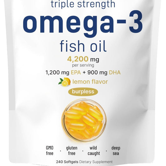 Triple Strength Omega-3 Fish Oil – 4,200mg per Serving