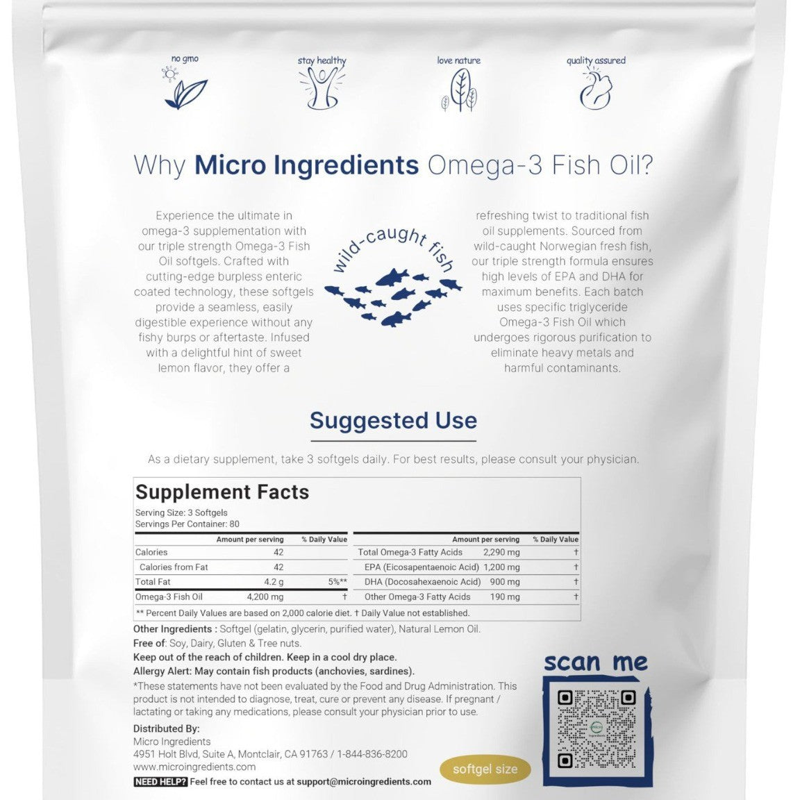 Triple Strength Omega-3 Fish Oil – 4,200mg per Serving